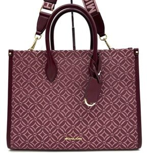 Michael Kors Medium Mirella Tote Bag Ox Blood Multi